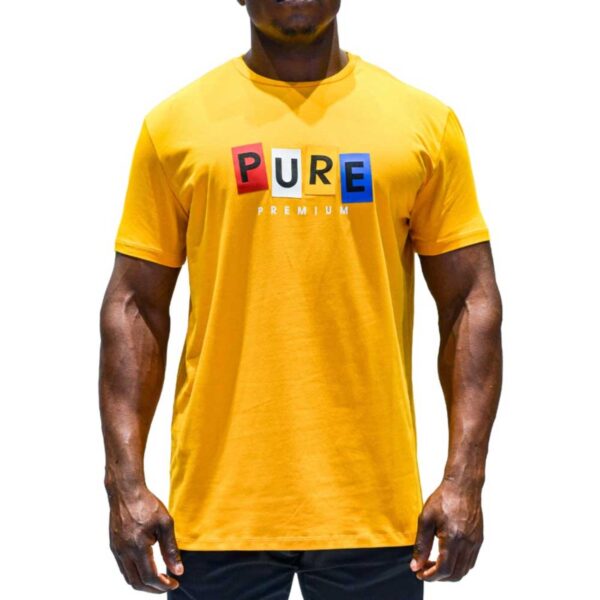 Pure Premium Block S/S Tee Mustard