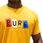 Pure Premium Block S/S Tee Mustard - Image 4