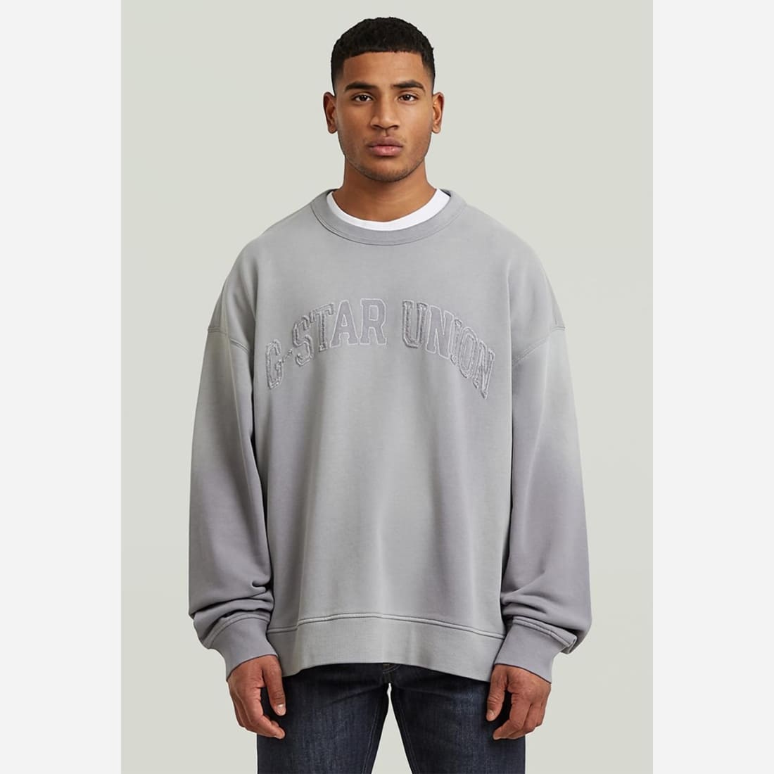 543-1158 G-Star Raw Sunfaded Applique Sweater Qui - Image 1