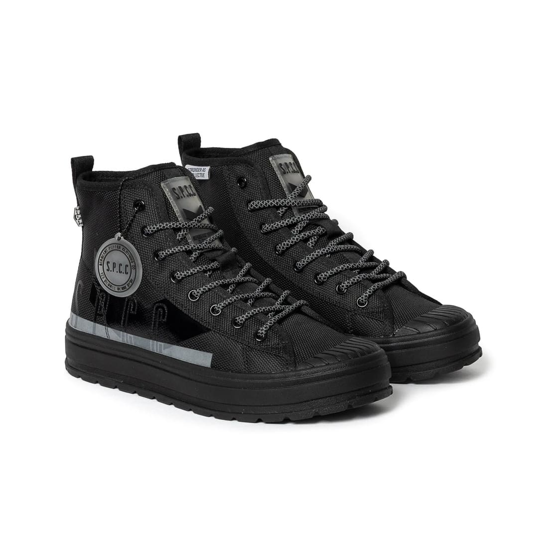 628-76 S.P.C.C Surge Obscura Hi Sneakers, Black/White | Men's Sneakers